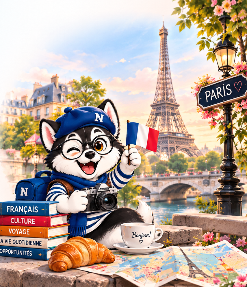 Naru explorando París, Francia